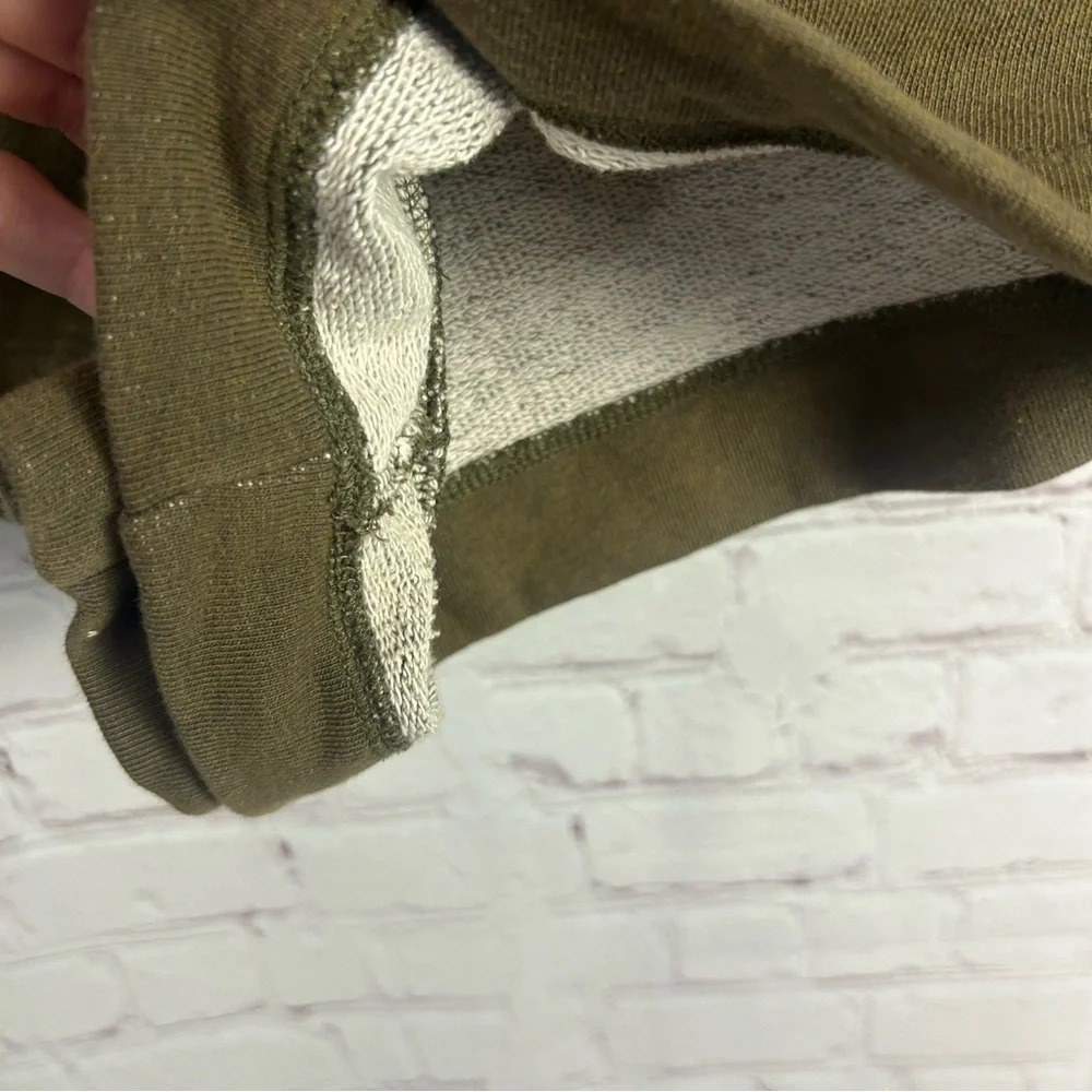 Ulla Johnson olive green designer mixed media shorts retro chic button accent